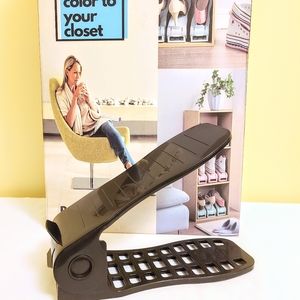 Brand New in Box! 16 Ct. Handy Black Shoe Organizers for Closets & Shelves